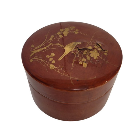 Image 1 of (10) Piatti con scatola, lacca urushi-e, periodo Showa, XX secolo - Giappone