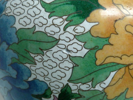 Image 1 of Vaso cinese in smalto cloisonné