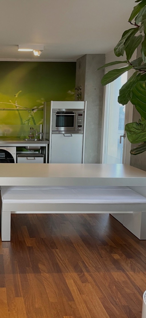 Bulthaup dining table with two benches