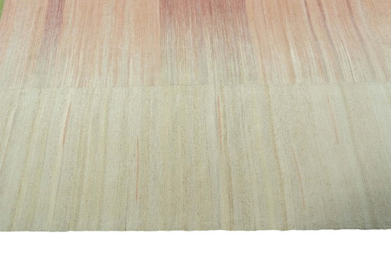 Image 1 of Handgewebter Designer Kelim Mazandaran – 322 x 221 cm | Moderne Kunst in Naturtönen