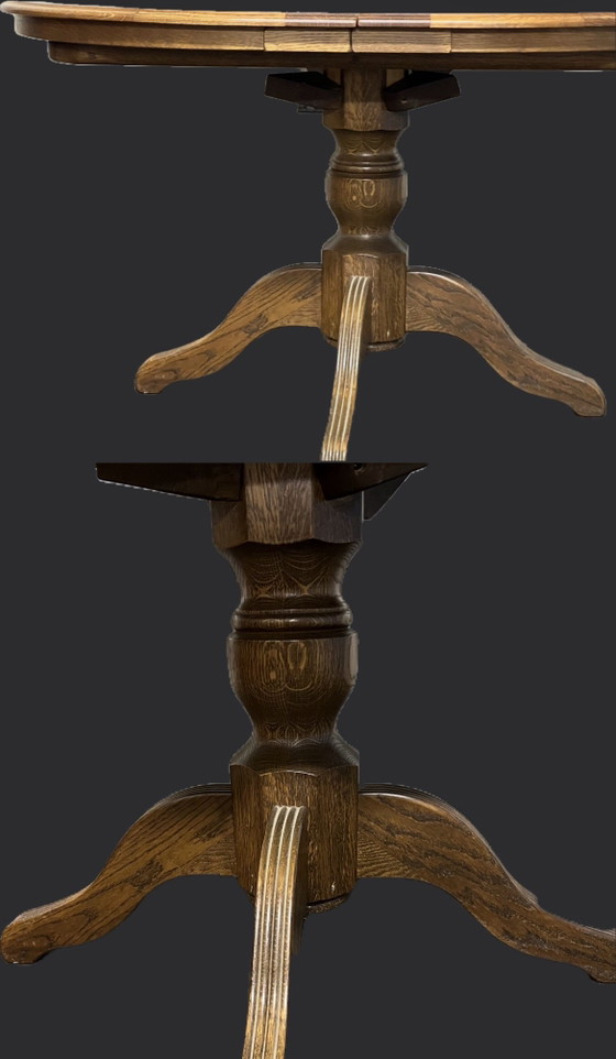 Image 1 of 4 Bannink Art Nouveau oak extendable dining tables