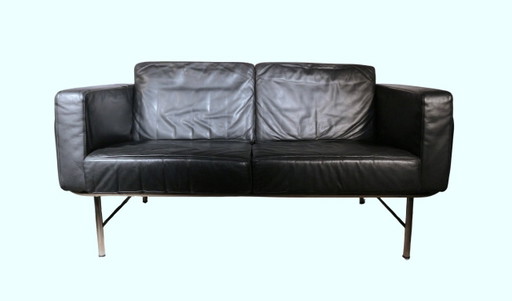 Canapé Design Vintage 1963 Hans Eichenberger Pour Strässle – Canapé Cuir 2 Places En Très Bon État