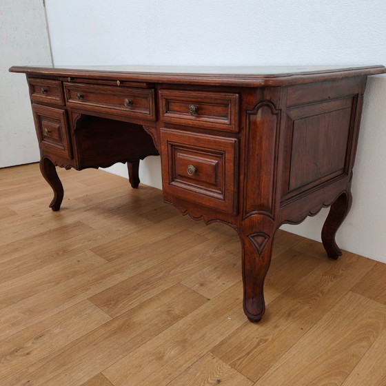 Bureau de banquier ancien en chêne, bureau en bois, bureau – Bureaux, Wood (photo 6 of 17)
