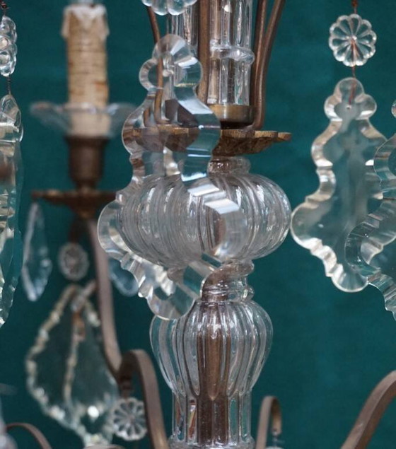 Lustre en cristal de bronze. – Crystal (photo 3 of 6)
