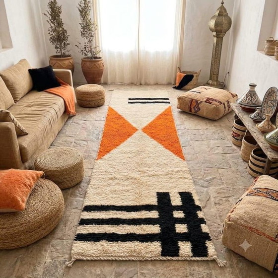 Tapis de l’Atlas – Création Artisanale en Laine 300cmx70cm – Vloerkleden en tapijten, Cotton (photo 5 of 5)