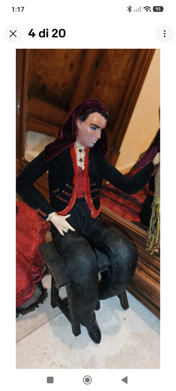 Pair of Flamenco Dancers 48cm Vintage Spanish Marin Chiclana – Decorative Objects, Plastic, Textile (photo 4 of 15)