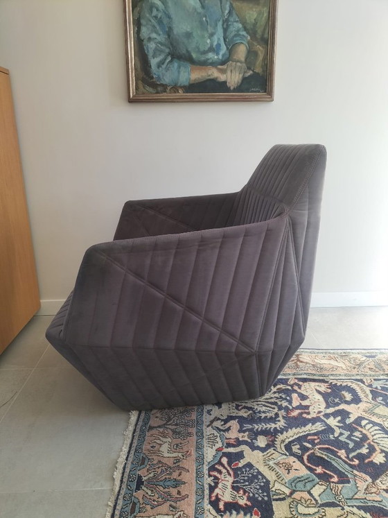 Ligne Roset Facett Armchair | Bouroullec | Anthracite/Eggplant | Cleaned – Textile (photo 2 of 10)