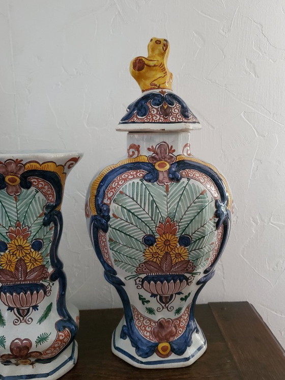 Image 1 of Delft - Juego de 5 piezas en loza - siglo XVIII (ref 3811)