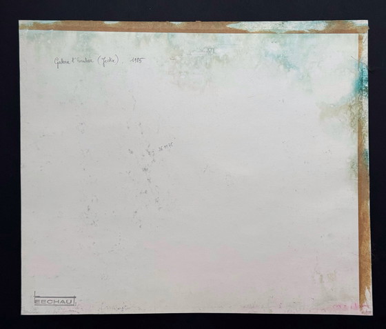 Image 1 of Eugène Eechaut (1928-2019) Aquarelle Paysage, 1985