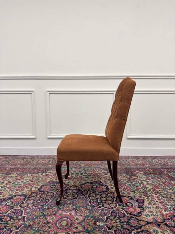 Set di Sedie Chesterfield Classiche Inglesi Imbottite – Sedie da pranzo, Textile, Wood (photo 13 of 17)