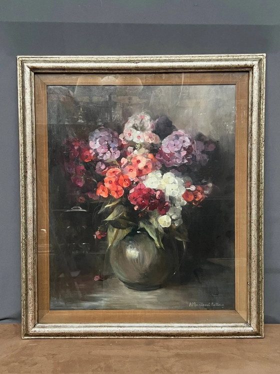 Andrée Marissal-Calberg, "Hydrangeas in a vase". – Paintings & Drawings, Wood, Canvas (photo 2 of 8)