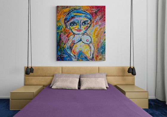 Image 1 of Jovan Srijemac (1962) - Naked woman with beret