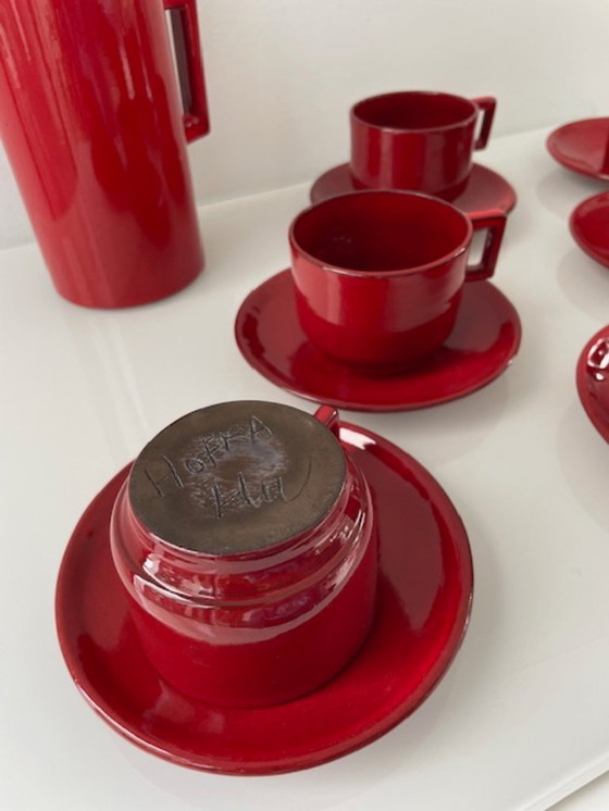 Image 1 of 14-piece Vintage Dutch design Hofra coffee set H. Wagner