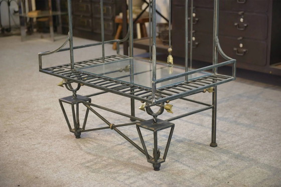 Scaffali a muro in ferro battuto anni '50 – polished steel, Vintage (photo 2 of 11)