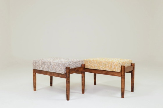 Image 1 of Juego de 2 sillas infantiles taburetes granola color marrón amarillento