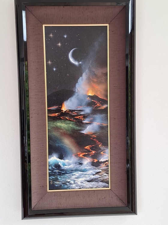 Image 1 of Print Clint Sloan volcanic eruption