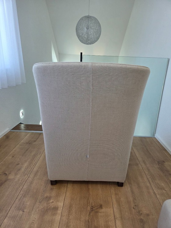 B&B Italia Maxalto Kalos Armchair with Ottoman, Antonio Citterio, Textile, Beige (photo 5 of 8)