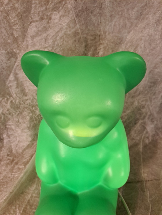 Image 1 of Vintage Lumibär lamp green by Elmar Flötotto