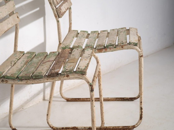 Antique white garden chairs (c.1920). Set of 2 pieces #35 – Iron (photo 18 of 40)