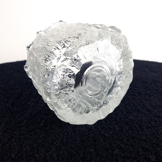 Image 1 of Vintage Pukeberg ice glass vase/ice bucket, mid-century 1970s