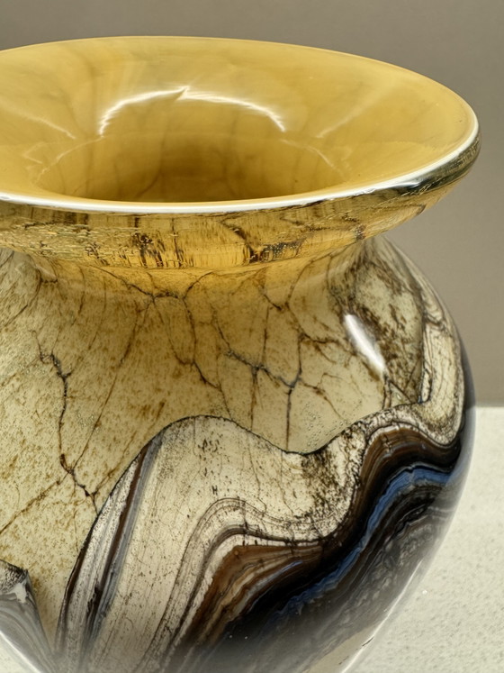 Image 1 of Beautiful Unica Glass Vase – Master Glassblower Jean-Claude Novaro