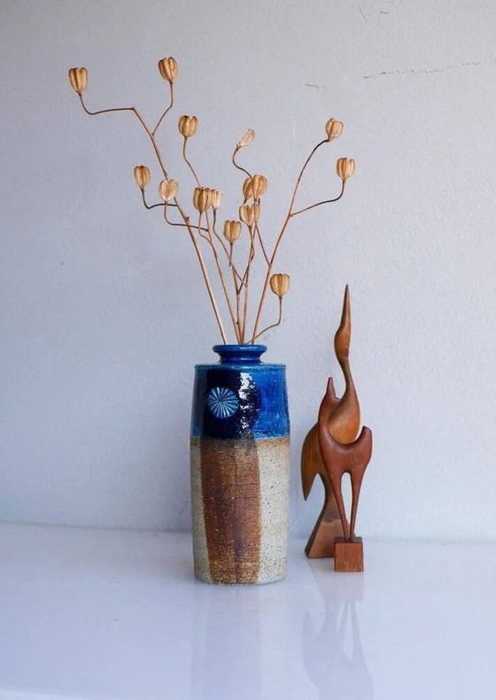 Image 1 of Mid-century modern studio art ceramic vase by Inger Persson for Rörstrand, 1970s