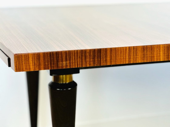 Image 1 of Table de salle à manger art déco en palissandre verni, 1940
