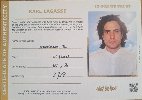Image 1 of Karl LAGASSE - New Art Dollar 37 - Sérigraphie d'Artiste