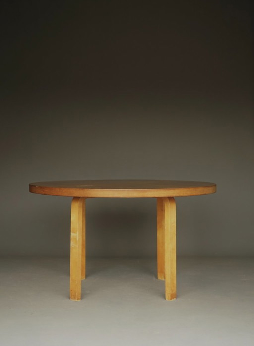  L-leg Dining Table Model 91 by Alvar Aalto for Artek Finland, 1940s