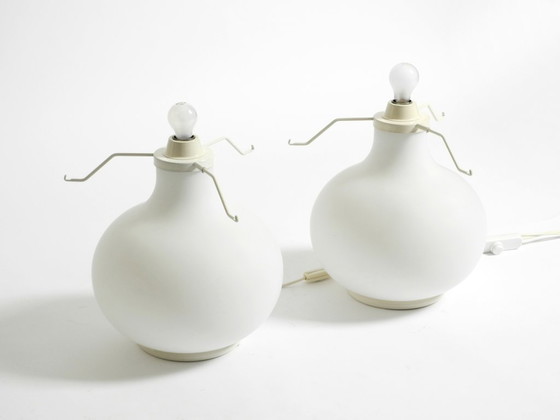 Image 1 of Two large original 1980s Leucos Paralume table lamps, made in Italy | height 73 cm | 28,7"