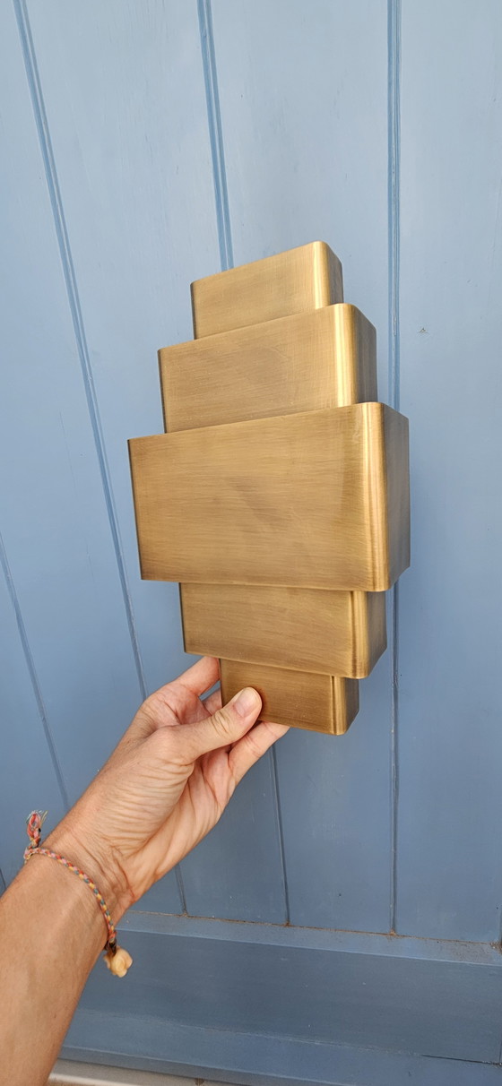2 hermosas lámparas de pared estilo Art Déco – Apliques, Brass (photo 4 of 5)