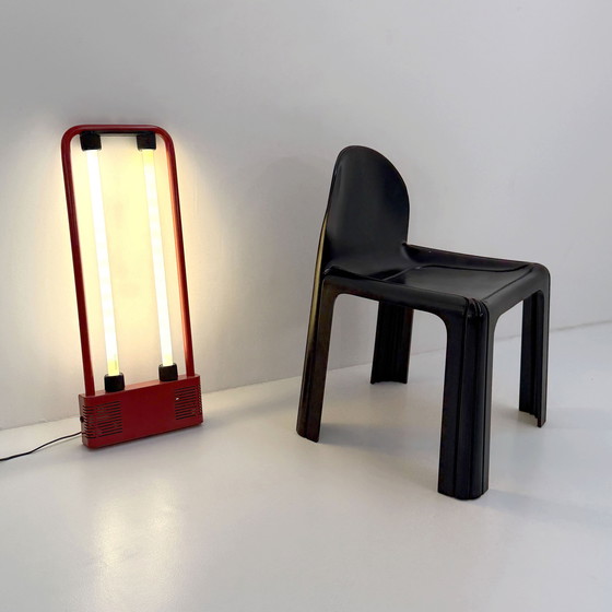 Image 1 of Red Double Neon Lamp by Gian N. Gigante for Zerbetto, 1980s