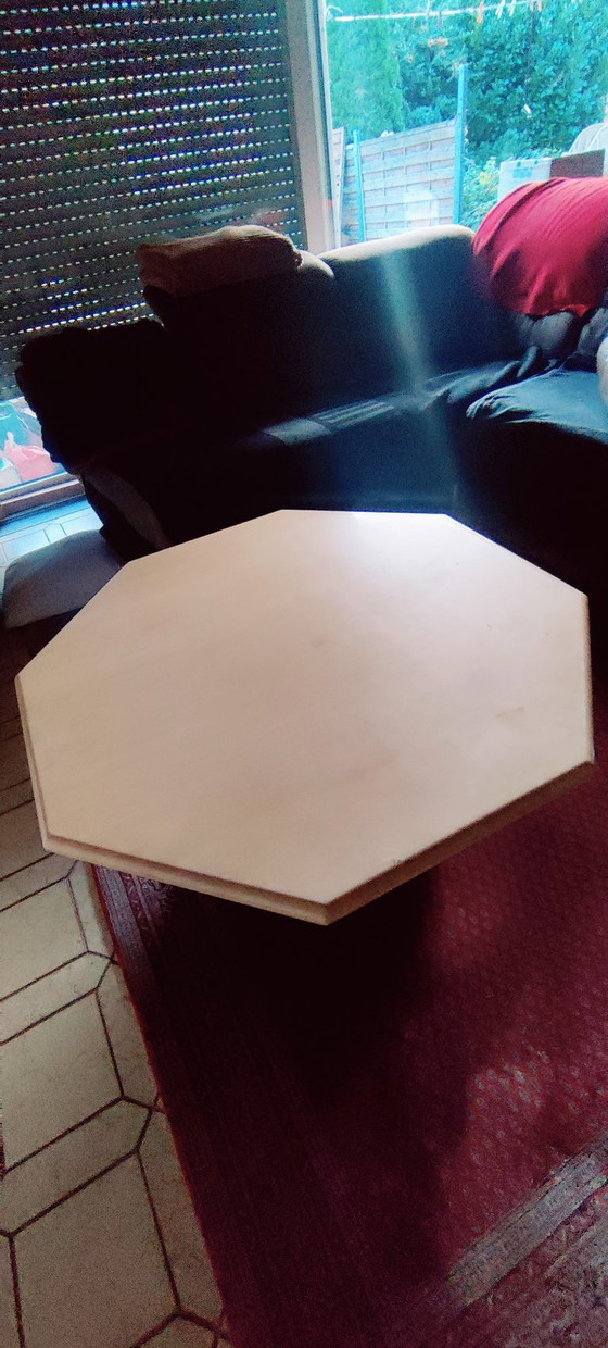 Mesa de centro octogonal, Beige, Mesas de centro, Mármol, Vintage (foto 4 de 5)