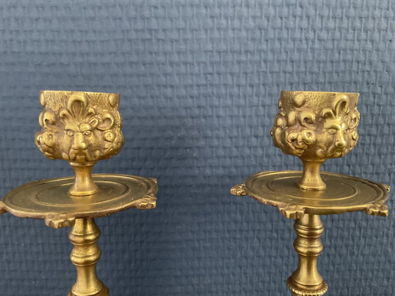 Image 1 of Paire de chandeliers en bronze 