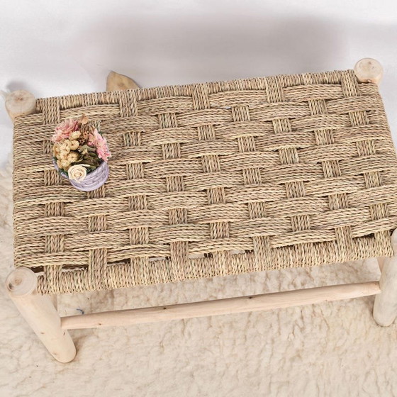 Handgemaakte bank – Bankjes, Rattan, Wood (photo 3 of 8)