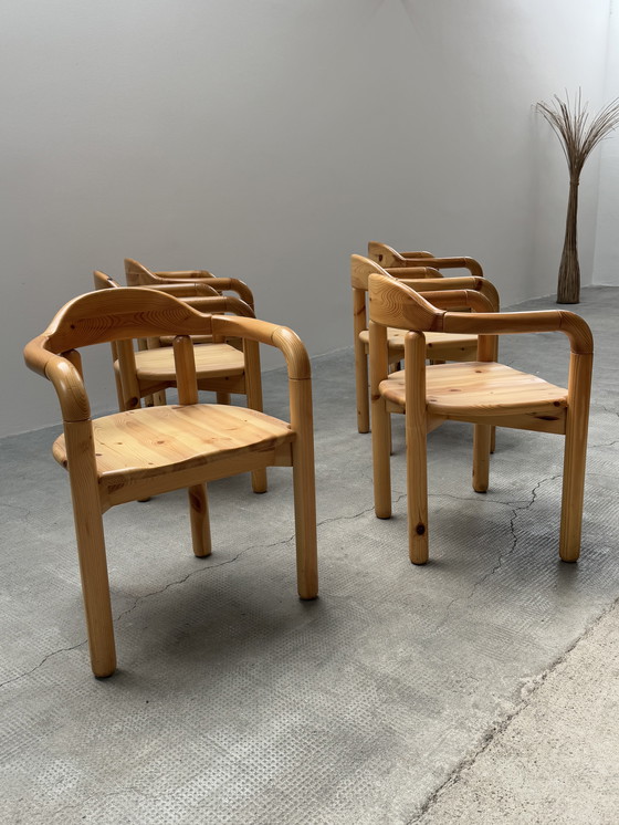 Image 1 of Lot de 6 chaises de salle à manger rares Rainer Daumiller pour Hirtshals Savvaerk, Danemark années 1980
