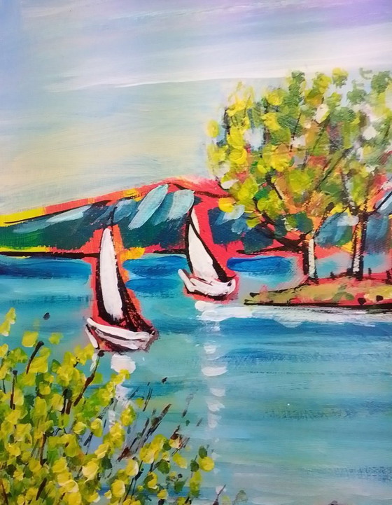 Image 1 of Joel LHOPITAL - Breton Walk - Artist's Painting