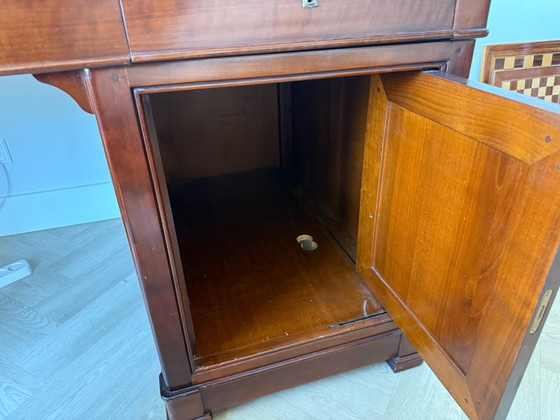 Scrivanie antica in mogano con pelle verde – Legno (photo 9 of 11)