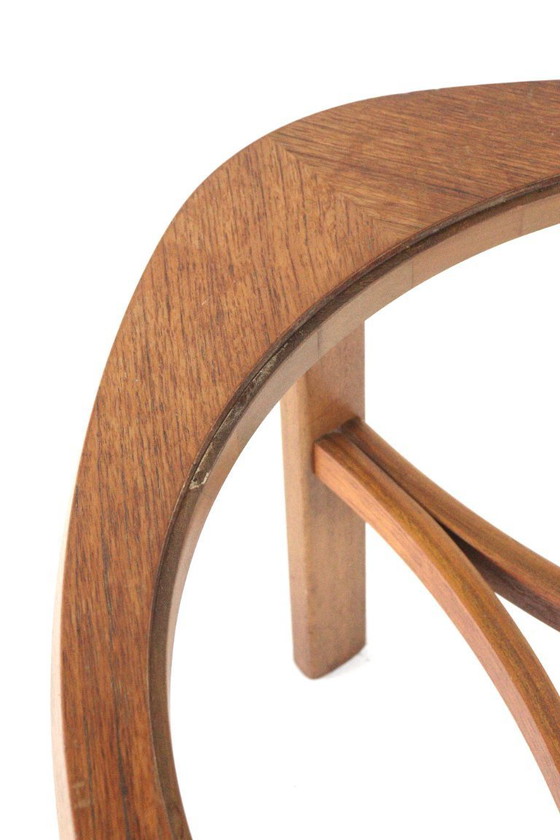 Image 1 of Table basse Nathan avec verre vintage 'Bicester'