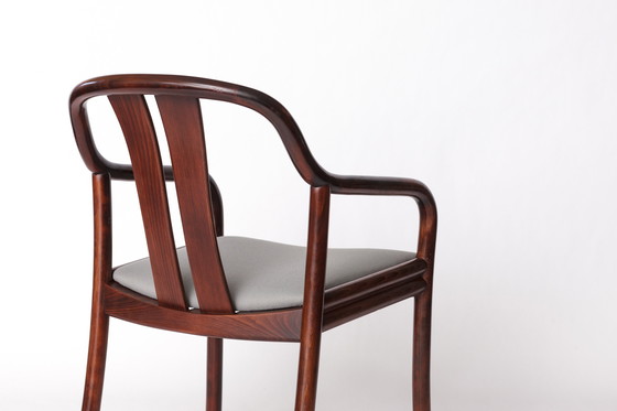 Image 1 of 1 de 4 Fauteuil vintage d'Oswald Beck pour Casala - années 1980 Design allemand, tissu gris