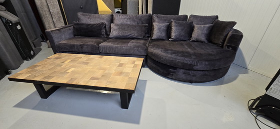 Image 1 of Sofá esquinero Zitmax de terciopelo con esquinas redondeadas orgánicas, 1,5 años de antigüedad.