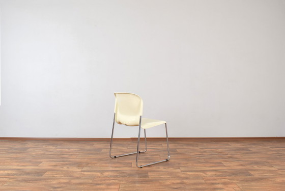 Image 1 of SM400K White Swing Chair by Gerd Lange for Drabert, Set of 4, 1980s
