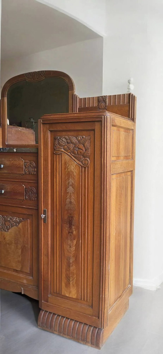 Jaren 50 Art Deco Dressoir – Opbergkast, Wood (photo 4 of 9)