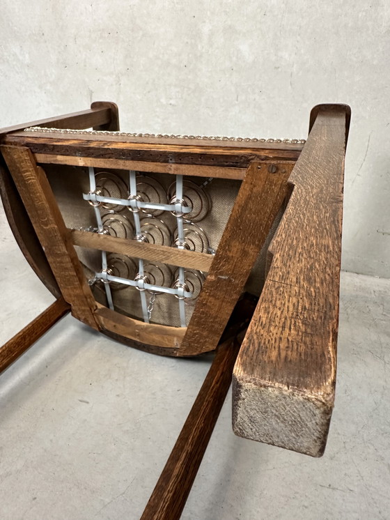 Image 1 of Originele art deco stoel - eik 