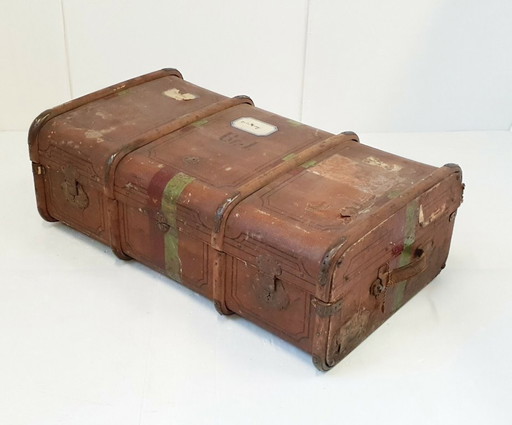 Grote kofferbak van 90 cm x 54 cm, vintage uit de jaren 1920-1930