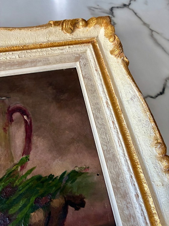 Natura morta olio su tela Scuola Francese – Dipinti e disegni, Legno (photo 7 of 11)