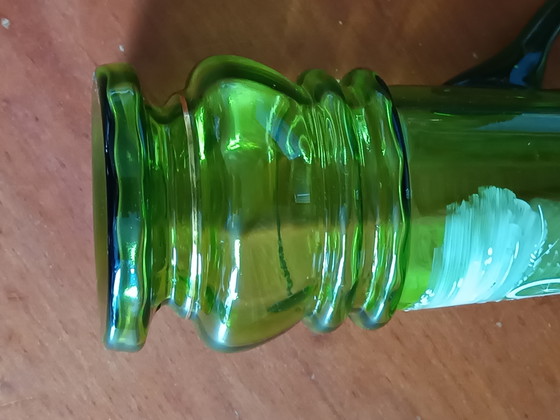 Caraffa antica vittoriana Mary Gregory - 32 cm. – Arte in vetro, Glass (photo 3 of 11)