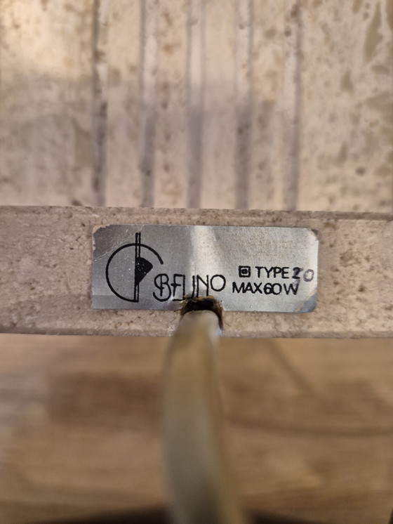 Image 1 of Vintage travertine lamp base Belino