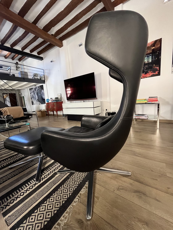 Image 1 of Vitra Grand Repos & Ottoman Leder