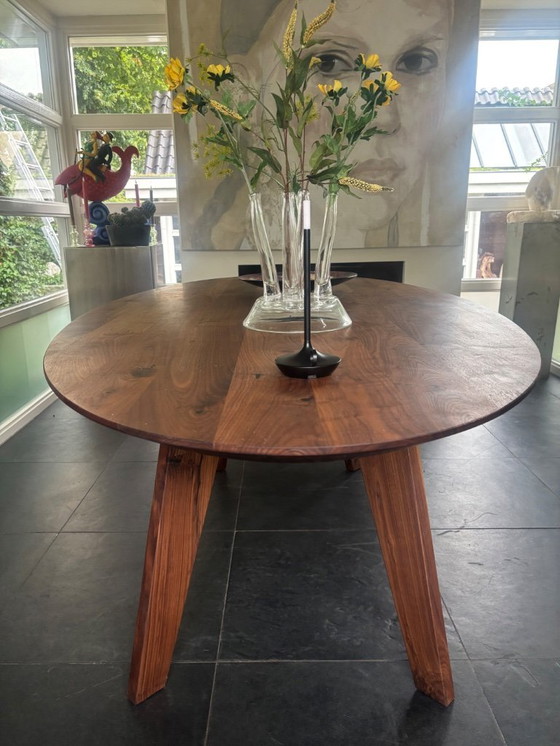 Image 1 of Oval Walnut Dining Table